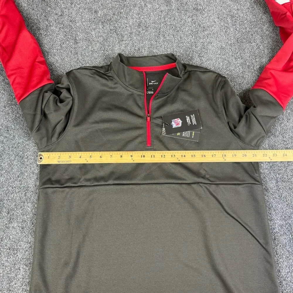 Tampa Bay Buccaneers Pullover Mens M‎ Gray On Field Coaches Jacket 1/4 Zip Nike